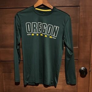 Oregon Ducks Green Long Sleeve performance t-Shirt